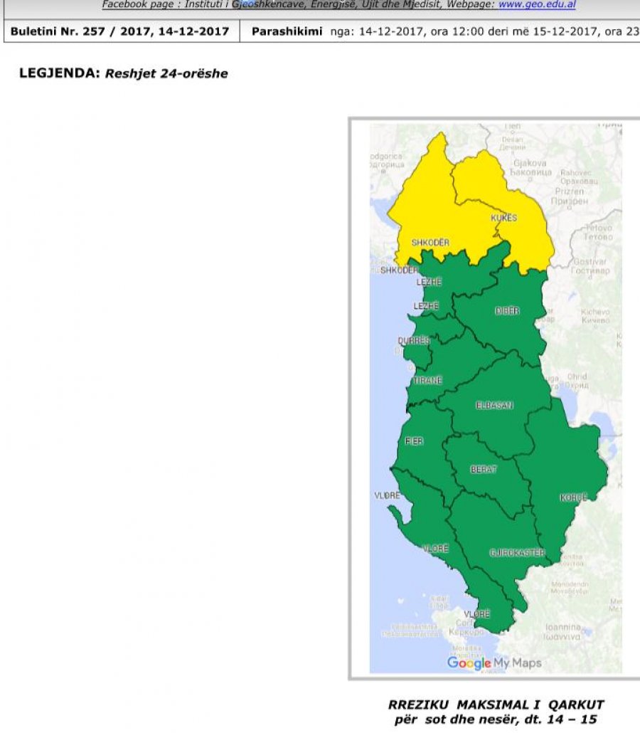 FOTO/ Shqipëria rivendoset nën ‘pushtetin’ e shiut, ja zonat me rrezikun më të madh