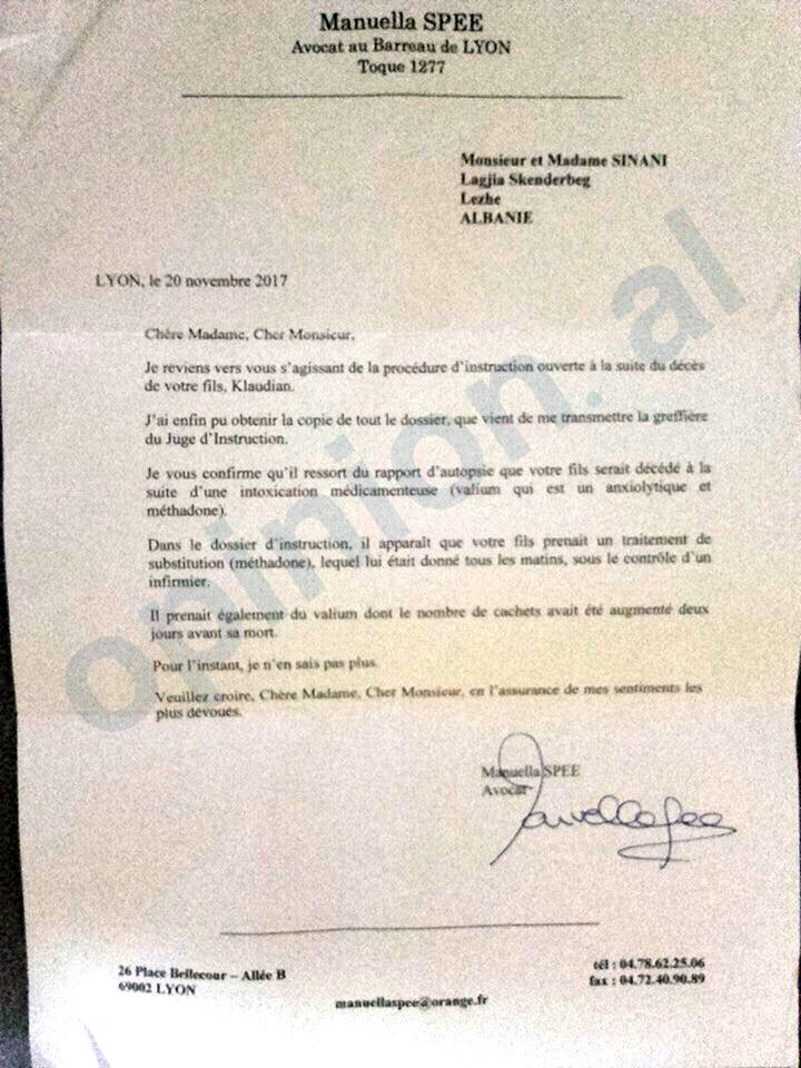 FOTO & DOKUMENT/ Rrëfimi i trishtë i një babai: Djali im vdiq si Florenci në burgun francez, lajmin ma dhanë…