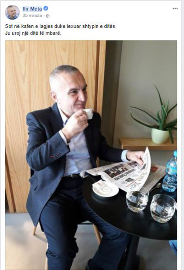 FOTO LAJM/ Ja nga dhe si e nis ditën e punës Presidenti Ilir Meta