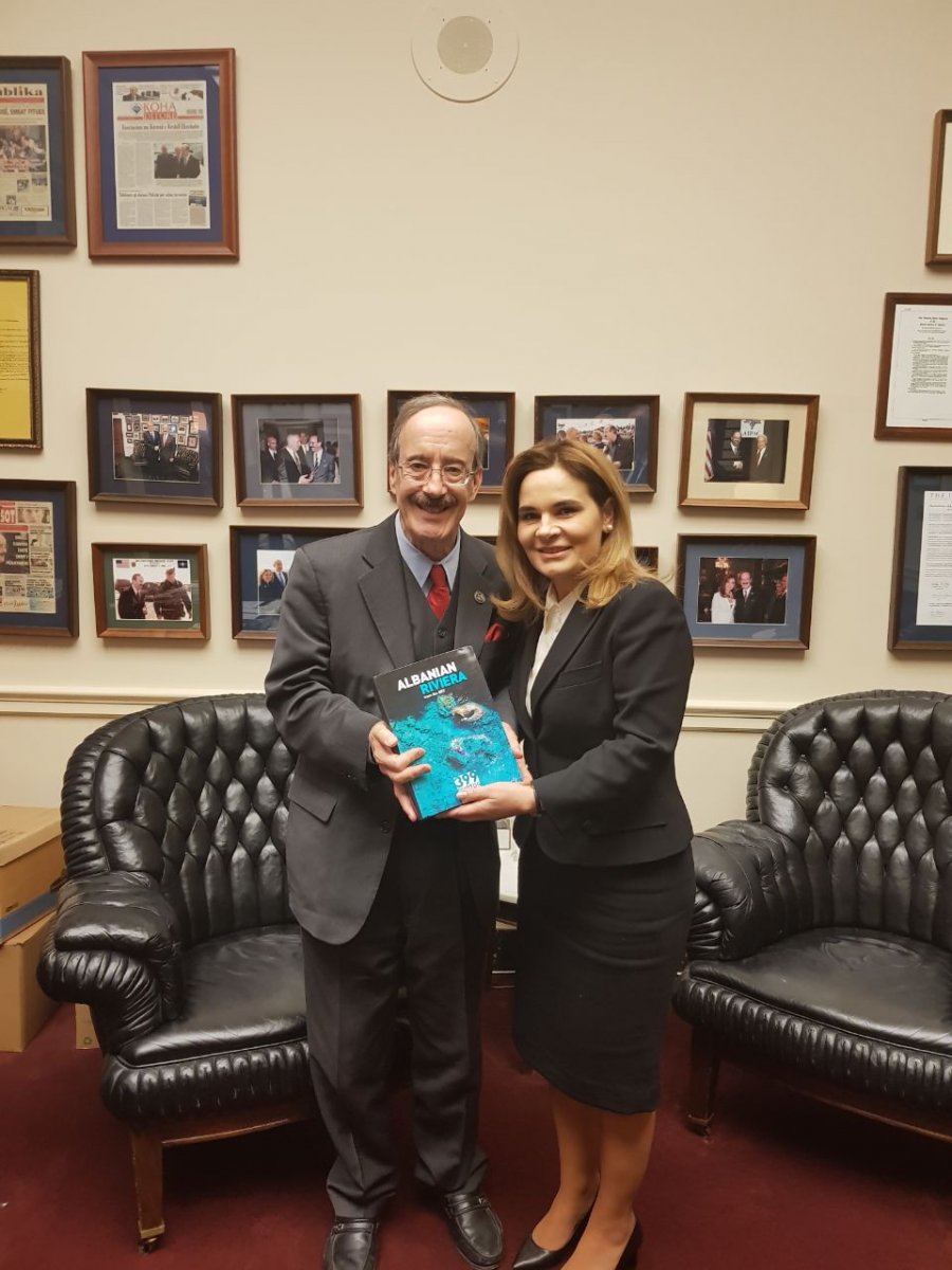 FOTO/ Kryemadhi takon kongresmenin Engel: SHBA aleat strategjik, ka rol të pazëvendësueshëm në historinë e Shqipërisë