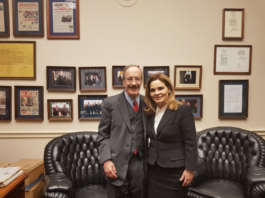 FOTO/ Kryemadhi takon kongresmenin Engel: SHBA aleat strategjik, ka rol të pazëvendësueshëm në historinë e Shqipërisë
