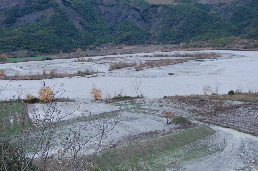 FOTO GALERI/ Osumi nuk kursen as Poliçanin, përmbyten disa fshatra