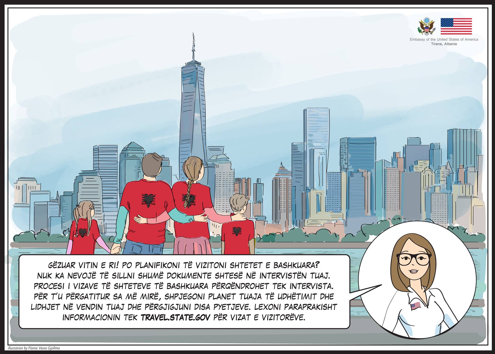 FOTO/ Ambasada amerikane tërheq vëmendjen: Kujdes, doni vizë?! Ja çfarë duhet të keni parasysh!