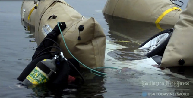 VIDEO / I besuan GPS-it, por përfunduan të zhytur në liqen