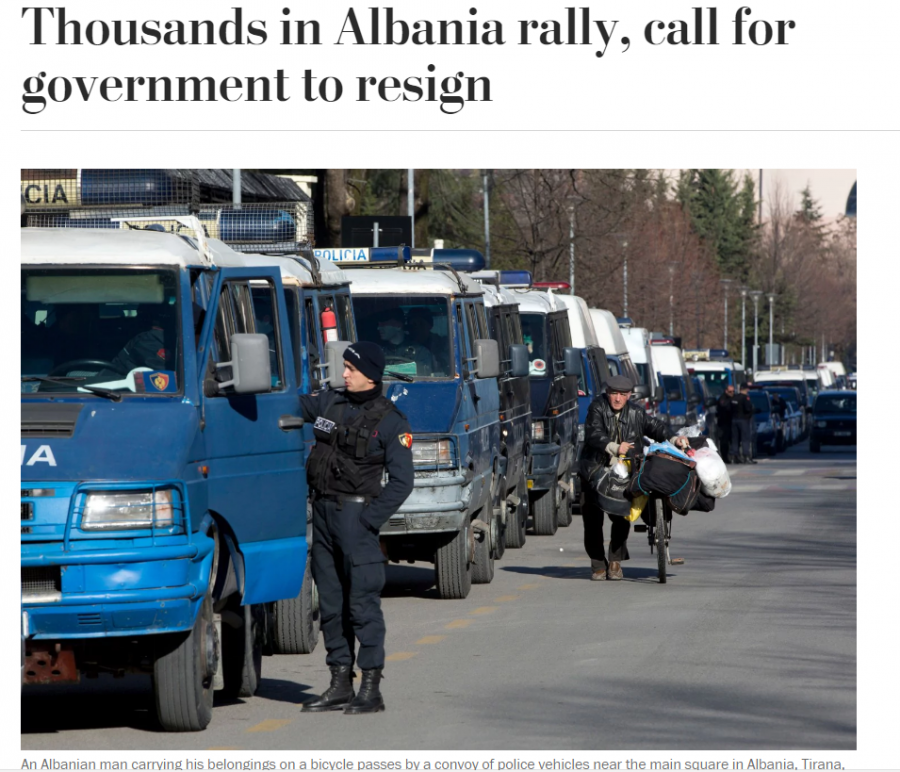 FOTO GALERI/ Protesta e opozitës jehonë në mediat ndërkombëtare: Në Shqipëri kërkohet rrëzimi i qeverisë
