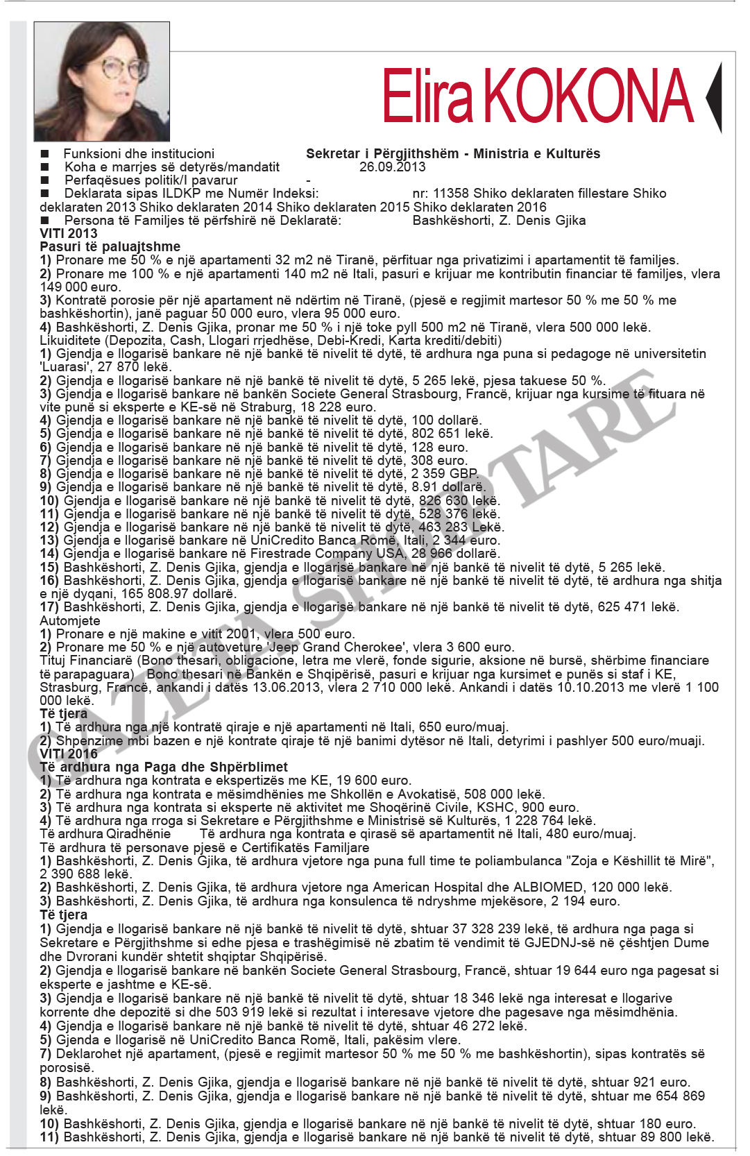 FOTO GALERI/ Zyrtarët e lartë nëpër ministri, milionerë dhe deri në nëntëpunësime – Ja pronat dhe llogaritë bankare