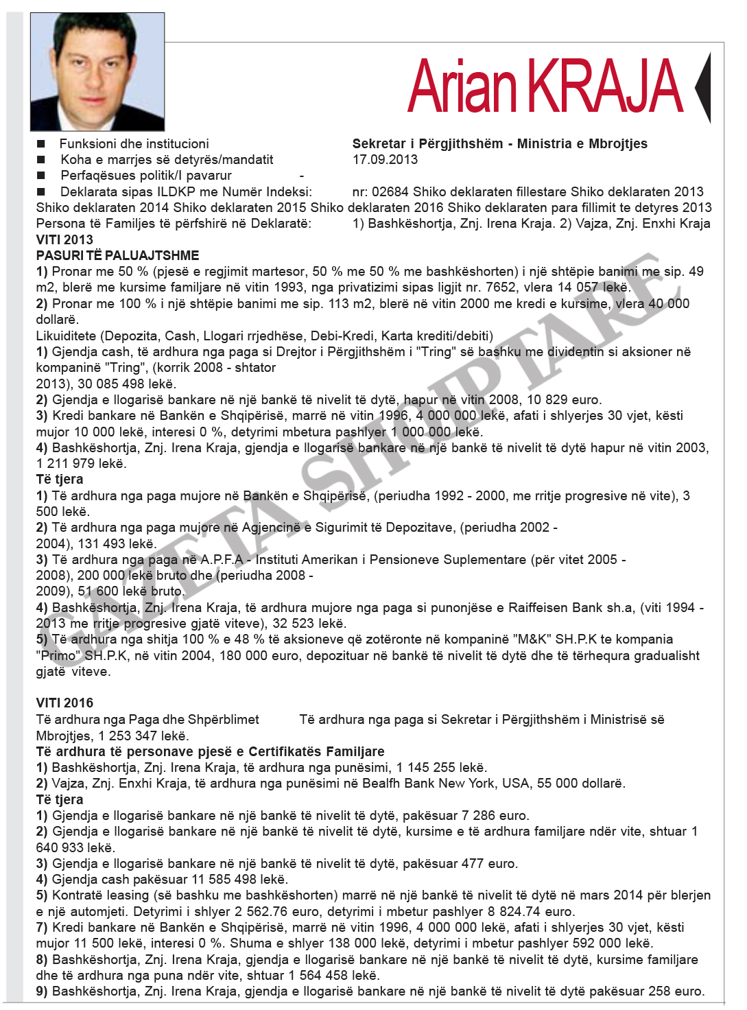 FOTO GALERI/ Zyrtarët e lartë nëpër ministri, milionerë dhe deri në nëntëpunësime – Ja pronat dhe llogaritë bankare