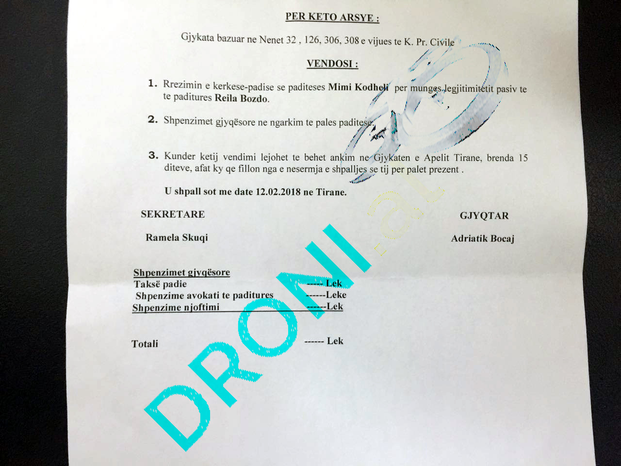 VENDIMI/ A ka bërë korrupsion ish-ministrja Mimi Kodheli?! – Gjykata rrëzoi padinë e saj për 50 mijë euro dëmshpërblim