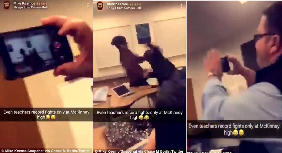 VIDEO/ Nxënësit rrihen me grushte në klasë, mësuesi i filmon por e pëson