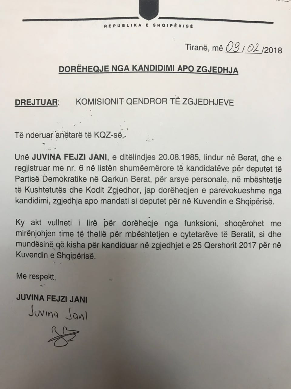 SHKRESAT/ Berat, Astrit Veliaj në vend të Eduard Halimit – Kandidatet femra të PD-së refuzojnë mandatin e deputetes
