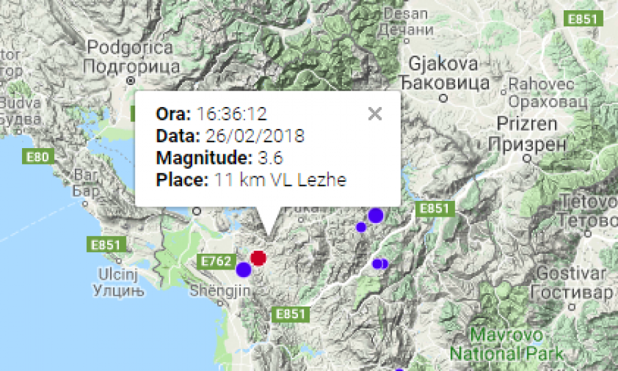 Dy termete goditin veriun e vendit