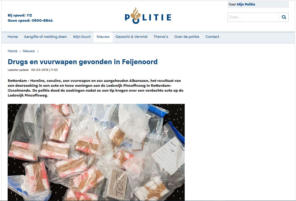 DETAJE & FOTO GALERI/ Holandë, kapen shqiptarët me 6.5 kg heroinë në Roterdam