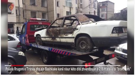 VIDEO/Policia sekuestron qindra makina te braktisura ne Tirane