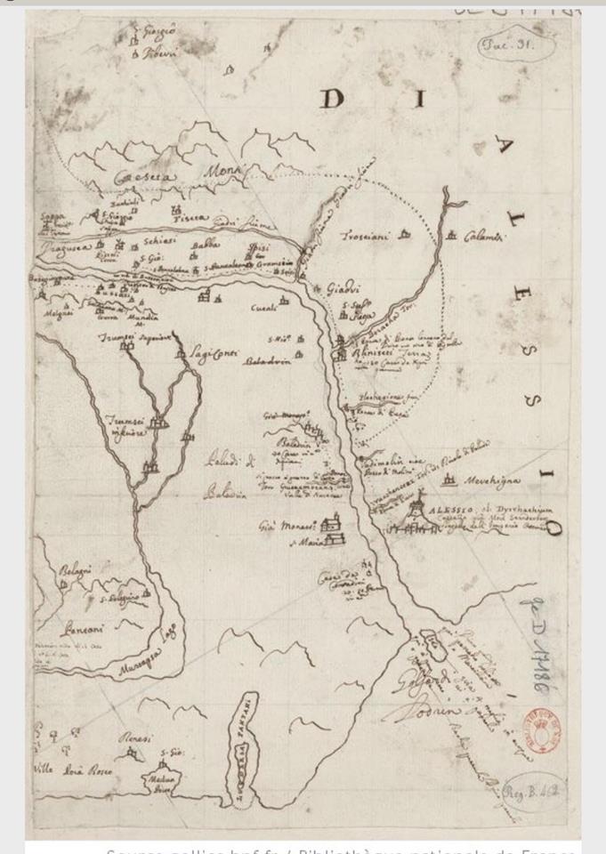 FOTO/ Publikohet harta e rrallë e territoreve shqiptare në vitet 1600