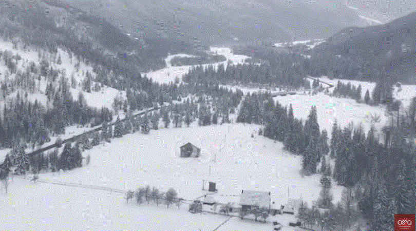VIDEO/Valbona e mbuluar nga bora, pamje mahnitëse nga helikopteri
