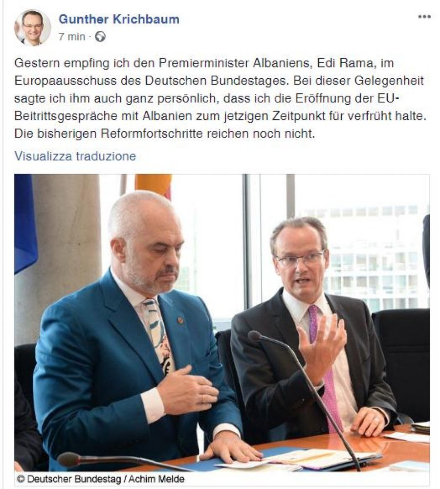 FOTO GALERI/ Gunther  Krischbaum tregon: Ja çfarë i thashë dje në sy Edi Ramës