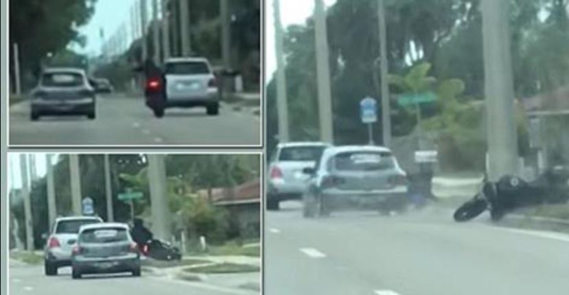 Po debatonin në rrugë, shoferi i “çmendur” përplas motoçiklistin