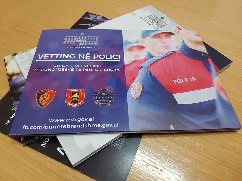 Publikohet guida e vettingut ne polici, skema e ndertimit te komisioneve te vleresimit