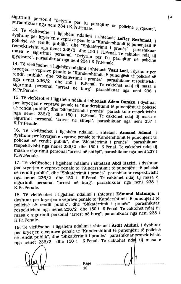 SKANDAL & DOKUMENT/ Prokuroria falsifikon aktet e arrestimeve dhe pyetjes së protestuesve të Rrugës së Kombit