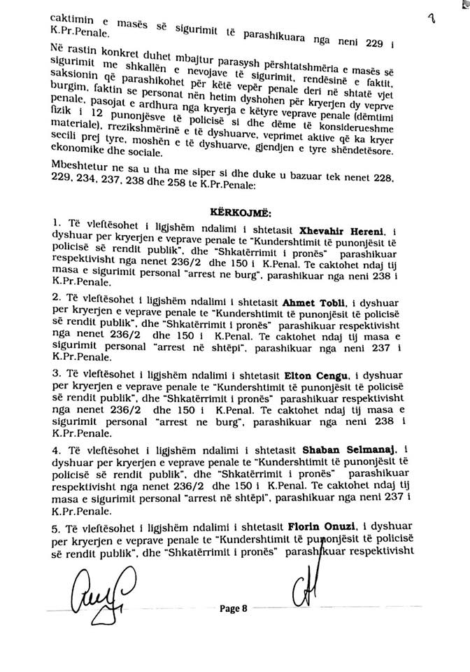 SKANDAL & DOKUMENT/ Prokuroria falsifikon aktet e arrestimeve dhe pyetjes së protestuesve të Rrugës së Kombit