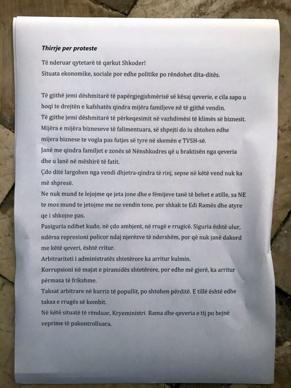 THIRRJA/ Edi Rama nesër në Shkodër, PD-ja fton qytetarët të presin me protestë
