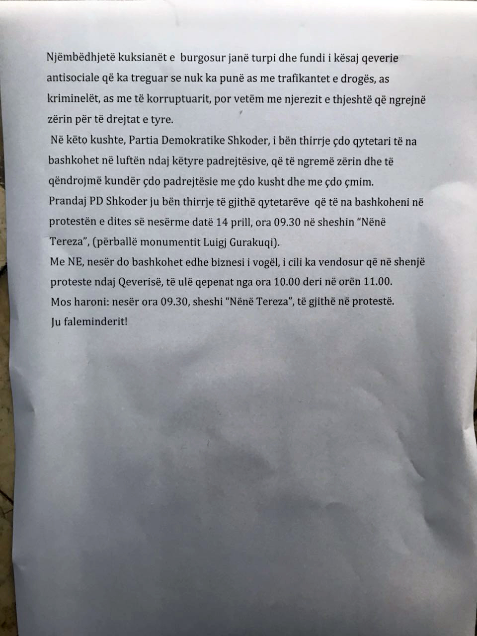 THIRRJA/ Edi Rama nesër në Shkodër, PD-ja fton qytetarët të presin me protestë