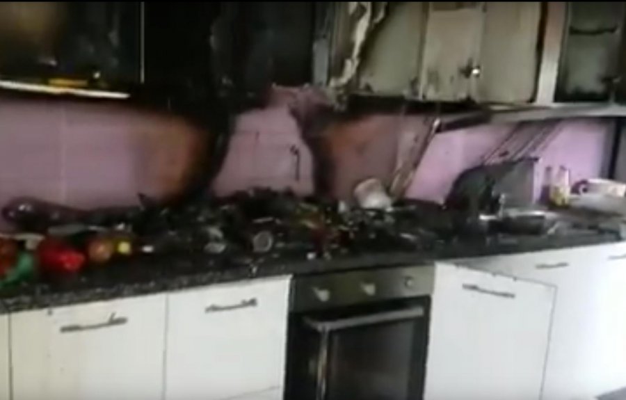 VIDEO/ Durrës, shpërthen bombola e gazit, zjarr në katin e pestë të një pallati