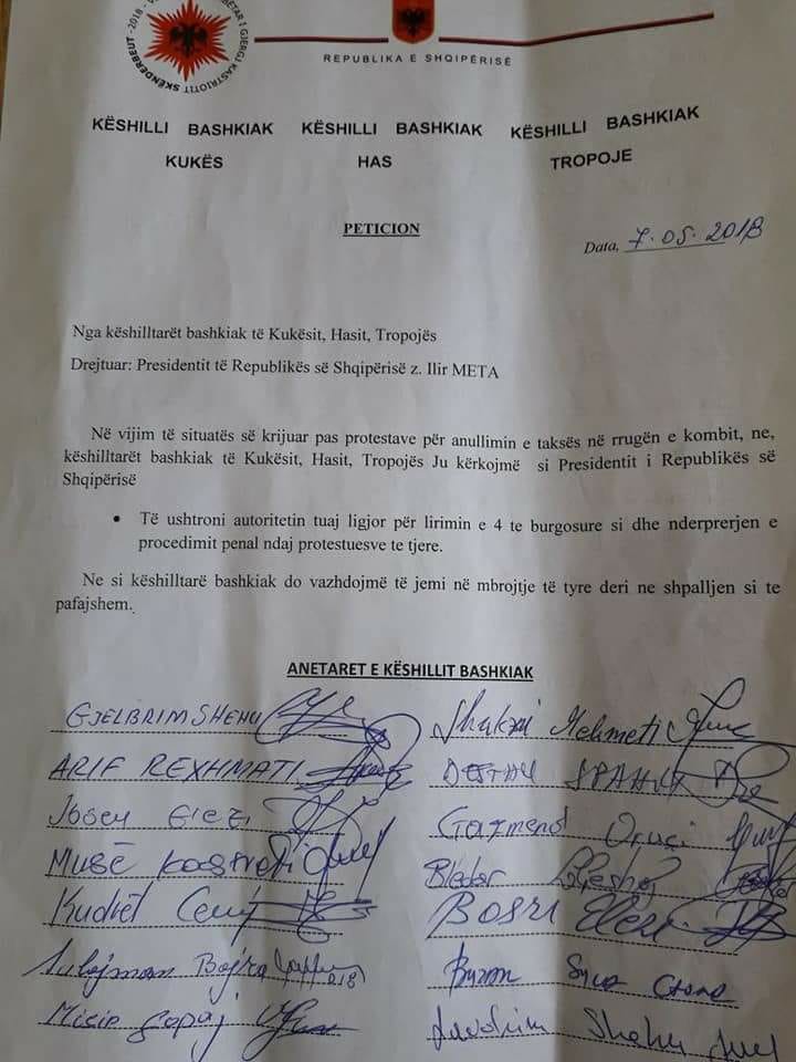 PETICIONI/ Këshilltarët nga Kukësi, Hasi e Tropoja letër Ramës e Metës: Lironi protestuesit, anuloni tarifën e Rrugës së Kombit