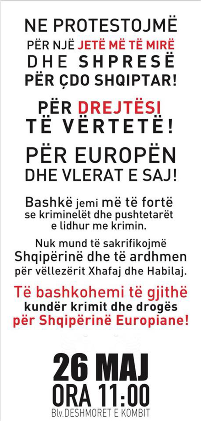 FOTO GALERI/ Protesta e PD-së të shtunën: Të mos sakrifikojmë Shqipërinë për vëllezërit Xhafaj dhe Habilaj