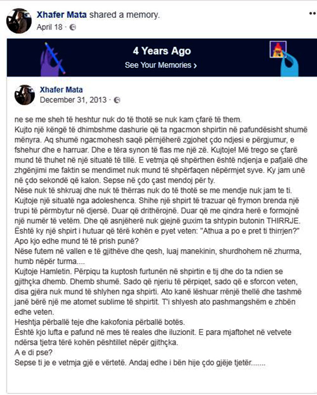 DETAJE/ Krimi i pasionit, ja çfarë shkruante për dashurinë e humbur inxhinieri nga Kukësi