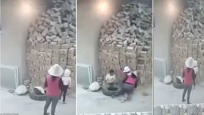 VIDEO/ Tullat shemben dhe zënë poshtë dy fëmijë nën sytë e nënës së tyre