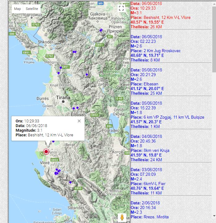 Jugu i Shqipërisë goditet nga një tjetër tërmet, ja ku ishte epiqendra