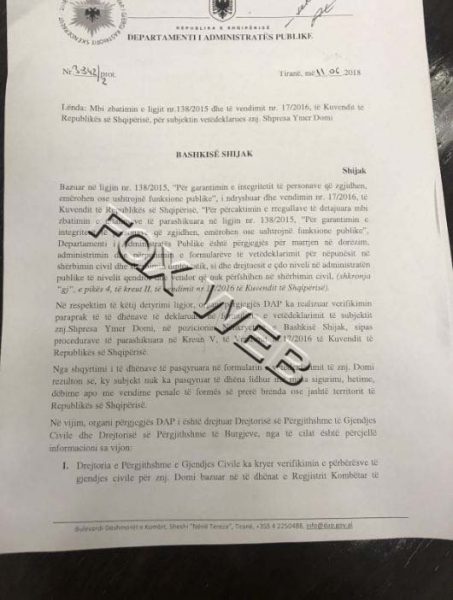 Kavajë/Sharkohet nga detyra nënkryetarja, deklarime të rreme në formularin e dekriminalizimit