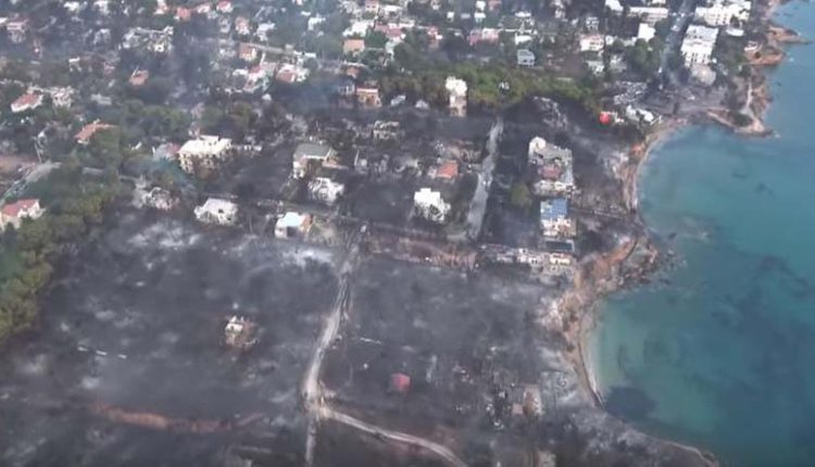 VIDEO/Zjarri në Athinë, pamje tronditëse të filmuara nga ajri