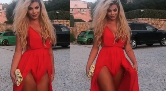 VIDEO/Luana e “tepron” me fustanin, të gjithë hapin sytë për të parë “zogun”