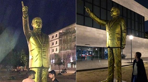 FOTO/ Gjermania heq statujën e Erdoganit
