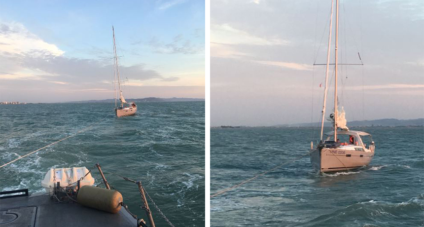 Anija gjermane bllokohet në det të hapur, anija shqiptare e nxjerr në Durrës