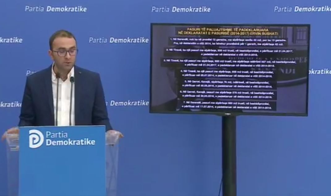 VIDEO/ PD nxjerr të dhënat: 7 pasuritë e paluajtshme të padeklaruara të deputetit Bushati
