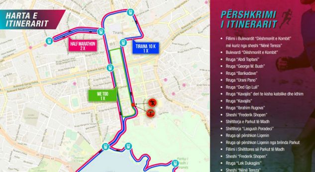 Nesër dhe të dielën mos kaloni në këto rrugë të Tiranës, do të zhvillohet….