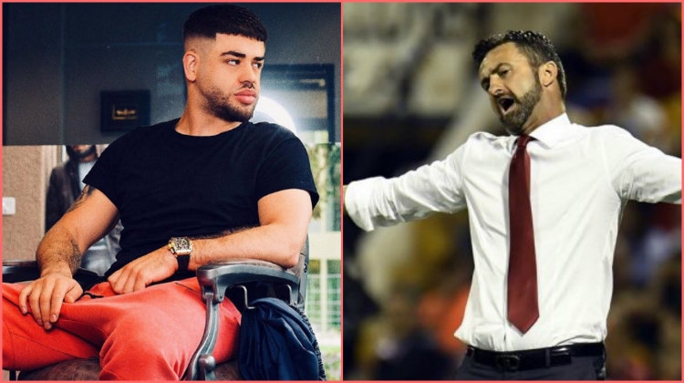 FOTO/ Noizy ofendon rëndë lojtarët dhe Panuccin: “Ik se na çave…”