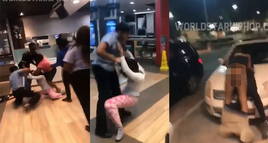 Sherr i madh në Fast-Food, degjeneron situata te parkingu