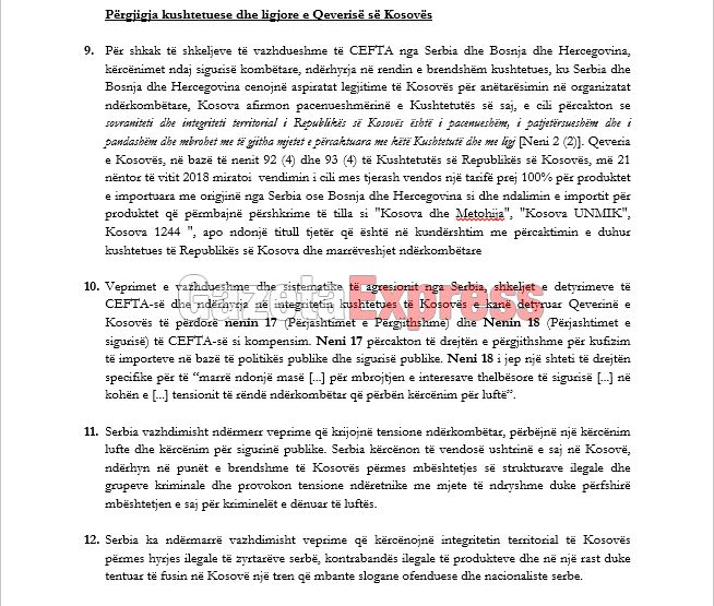 Haradinaj u dërgon letër të gjitha shteteve të BE-së për taksën ndaj Serbisë