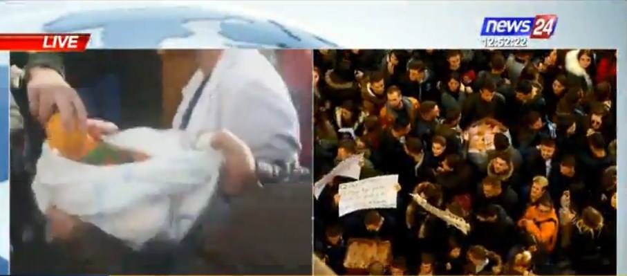 VIDEO/Qytetarët solidarizohen me studentët, shkojnë në protestë dhe shpërndajnë ushqim