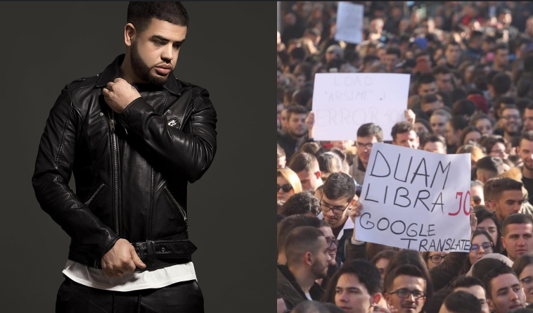 FOTO/ U bëri thirrje studentëve të dialogojnë me Ramën, fansat kryqëzojnë Noizyn