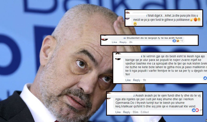 Rama asnjë reagim, komentuesit e “bombardojnë” në Facebook: Të ka ardhur fundi!