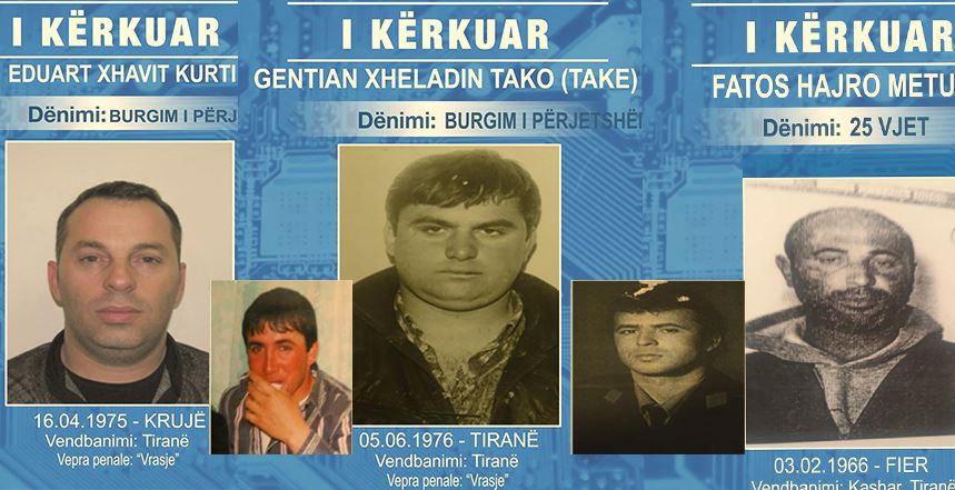 Policia nxjerr emrat dhe FOTOT: Këta janë kriminelët më të kërkuar në Tiranë