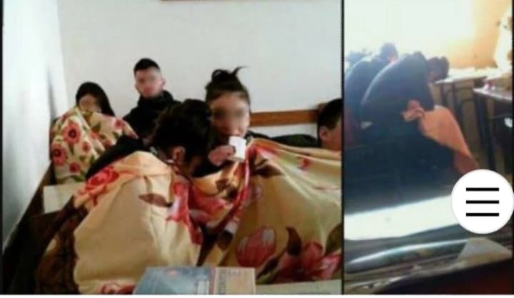 FOTO/Dëborë dhe acar, nxënësit në Tropojë shkojnë me batanije në shkollë