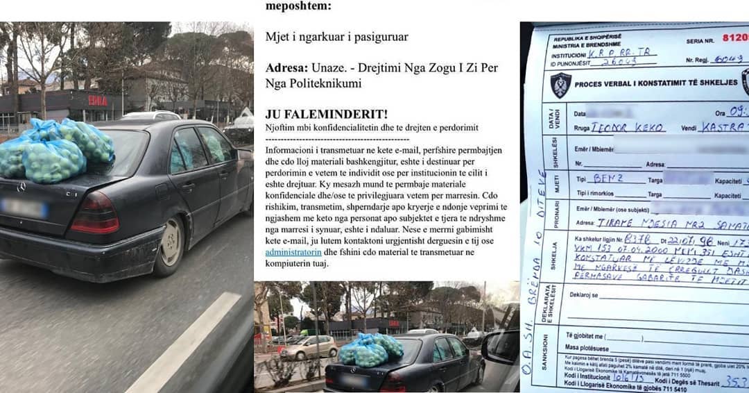 ‘Thasët mbi makinë’, shoferi për pak sa nuk shkakton aksident në Tiranë