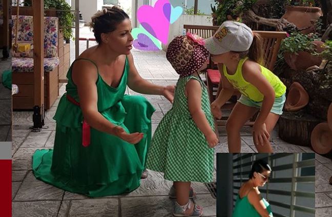 FOTO/Aurela gdhend në lëkurë emrat e dy vajzave të saj