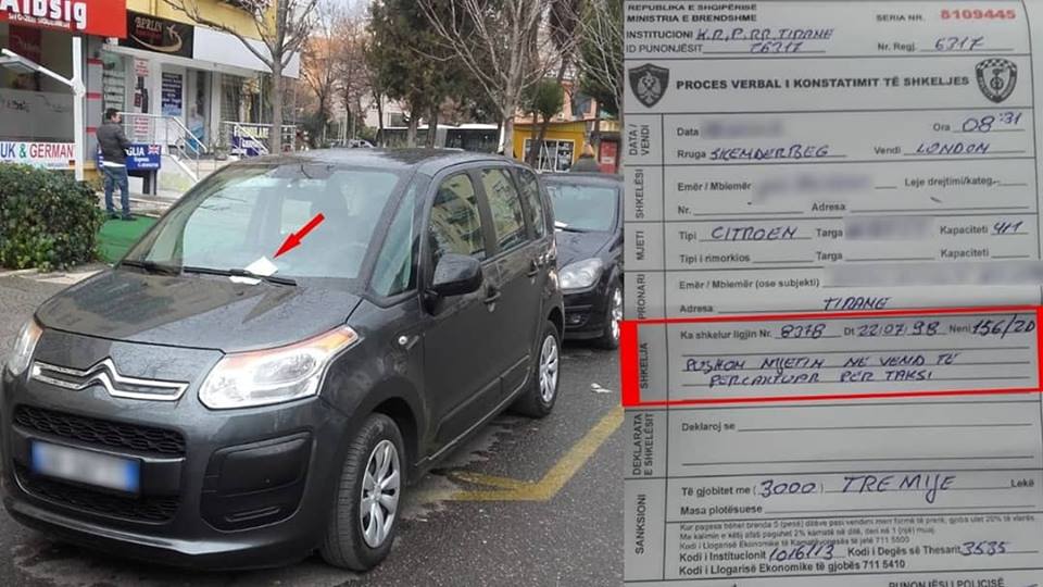 Kujdes me parkimet në Tiranë, policia gjoba përmes “spiunëve”